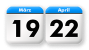 Gründonnerstag zwischen dem 19. März und dem 22. April