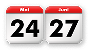 Der 1. Sonntag nach Trinitatis liegt zwischen dem<br>24. Mai und dem 27. Juni eines Jahres.