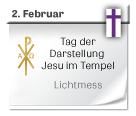 Symbol: Tag der Darstellung Jesu im Tempel (Lichtmess)