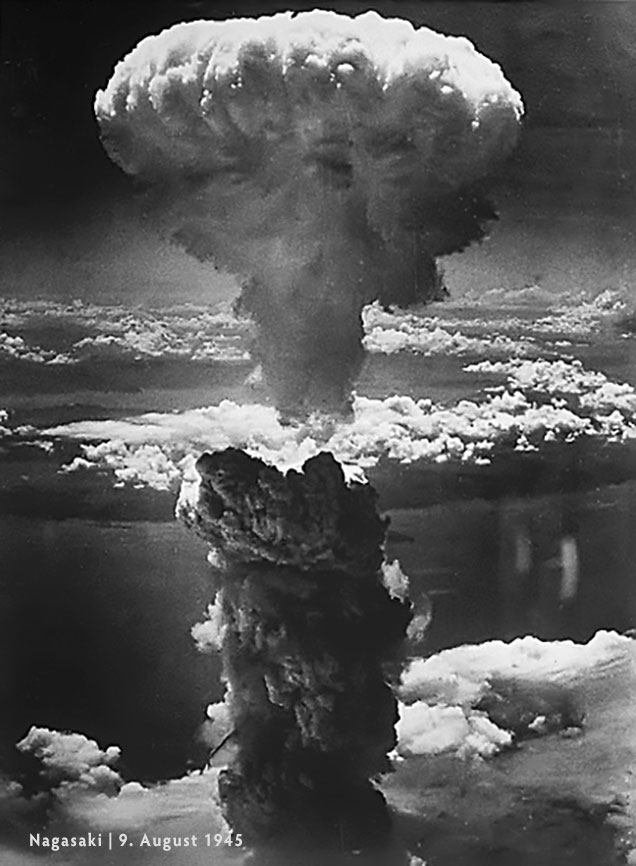 9. August | Atompilz der Atombombe »Fat Man« über Nagasaki  | Foto: US government | Public Domain