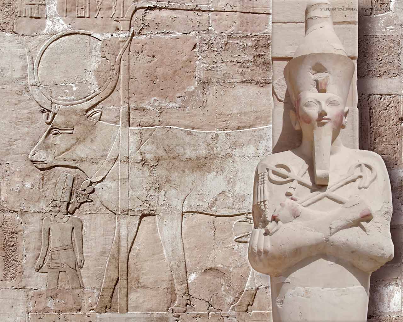 Maat-ka-Ra Hatscheptsut und Hathor | 1280 x 1024px | Bild: ©by Sabrina | Reiner | www.stilkunst.de | Lizenz: CC BY-SA