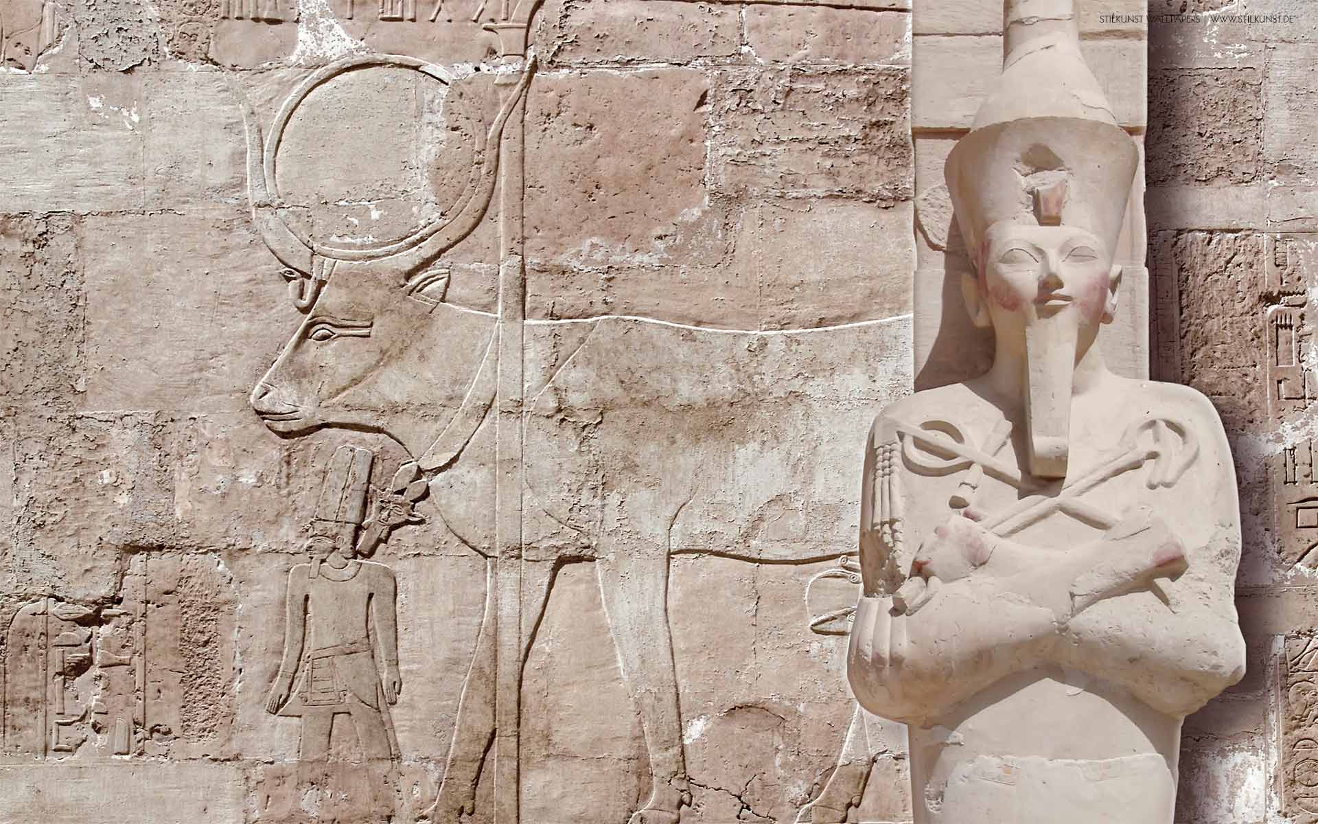 Maat-ka-Ra Hatscheptsut und Hathor | 1920 x 1200px | Bild: ©by Sabrina | Reiner | www.stilkunst.de | Lizenz: CC BY-SA