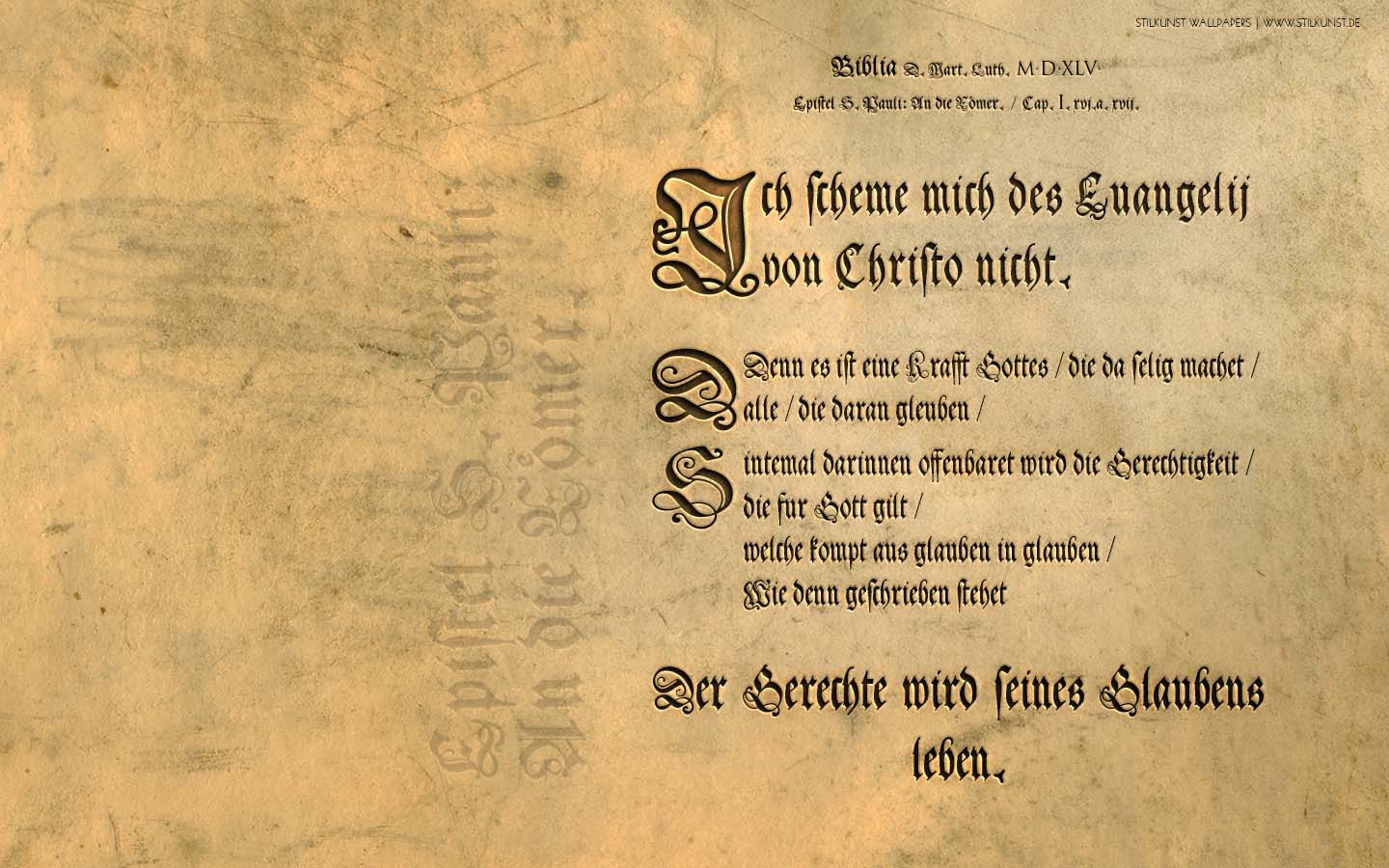 Der Brief des Paulus an die Römer 1,16a.17 | 1440 x 900px | Bild: ©by Sabrina | Reiner | www.stilkunst.de | Lizenz: CC BY-SA