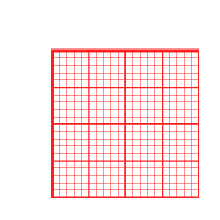 Stilkunst Vorschau: Millimeterpapier (1x1/5x5/10x10 mm) rot