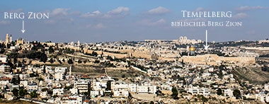 Jerusalem, der Tempelberg und der Berg Zion